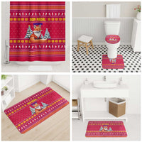 Bon Nadal Andorra Christmas Bathroom Set with Fox Snowy Trees and Andorran Flag - Wonder Print Shop