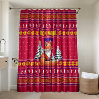 Bon Nadal Andorra Christmas Bathroom Set with Fox Snowy Trees and Andorran Flag - Wonder Print Shop