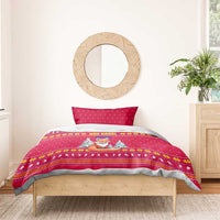 Bon Nadal Andorra Christmas Bedding Set with Fox Snowy Trees and Andorran Flag - Wonder Print Shop