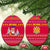 Bon Nadal Andorra Christmas Ceramic Ornament with Fox Snowy Trees and Andorran Flag - Wonder Print Shop