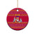 Bon Nadal Andorra Christmas Ceramic Ornament with Fox Snowy Trees and Andorran Flag - Wonder Print Shop