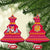 Bon Nadal Andorra Christmas Ceramic Ornament with Fox Snowy Trees and Andorran Flag - Wonder Print Shop