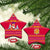 Bon Nadal Andorra Christmas Ceramic Ornament with Fox Snowy Trees and Andorran Flag - Wonder Print Shop