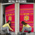 Bon Nadal Andorra Christmas Door Cover with Fox Snowy Trees and Andorran Flag - Wonder Print Shop