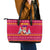 Bon Nadal Andorra Christmas Leather Tote Bag with Fox Snowy Trees and Andorran Flag - Wonder Print Shop