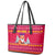 Bon Nadal Andorra Christmas Leather Tote Bag with Fox Snowy Trees and Andorran Flag - Wonder Print Shop