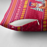 Bon Nadal Andorra Christmas Pillow Cover with Fox Snowy Trees and Andorran Flag - Wonder Print Shop