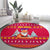 Bon Nadal Andorra Christmas Round Carpet with Fox Snowy Trees and Andorran Flag - Wonder Print Shop