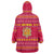 Bon Nadal Andorra Christmas Wearable Blanket Hoodie with Fox Snowy Trees and Andorran Flag - Wonder Print Shop