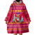Bon Nadal Andorra Christmas Wearable Blanket Hoodie with Fox Snowy Trees and Andorran Flag - Wonder Print Shop