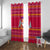 Bon Nadal Andorra Christmas Window Curtain with Fox Snowy Trees and Andorran Flag - Wonder Print Shop