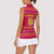 Bon Nadal Andorra Christmas Women Sleeveless Polo Shirt with Fox Snowy Trees and Andorran Flag - Wonder Print Shop