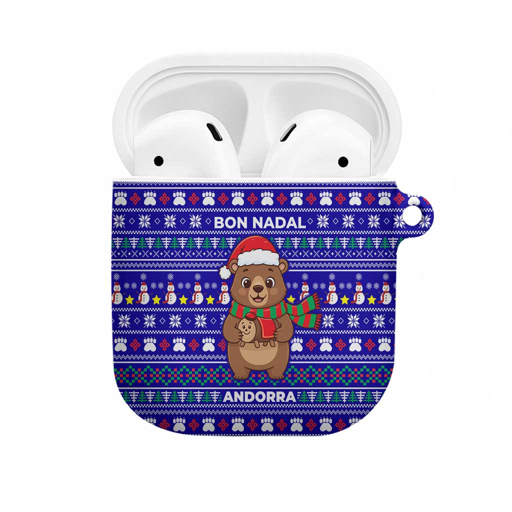Bon Nadal Andorra Christmas AirPods Case Holiday Bear, Snowflakes, Paw Prints & Winter - Wonder Print Shop