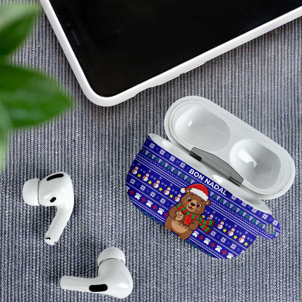 Bon Nadal Andorra Christmas AirPods Case Holiday Bear, Snowflakes, Paw Prints & Winter - Wonder Print Shop