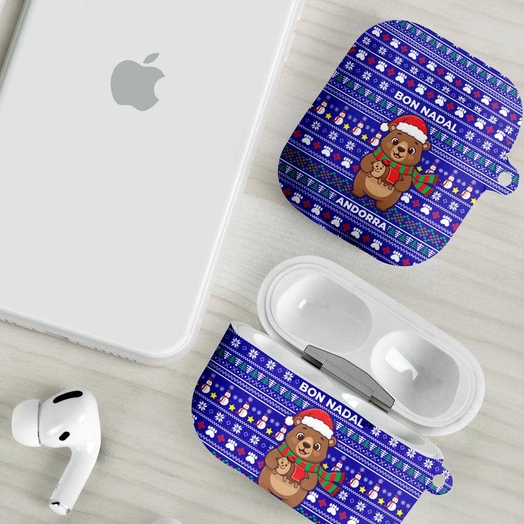Bon Nadal Andorra Christmas AirPods Case Holiday Bear, Snowflakes, Paw Prints & Winter - Wonder Print Shop