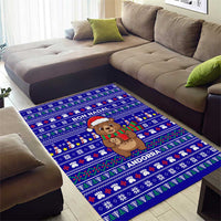 Bon Nadal Andorra Christmas Area Rug Holiday Bear, Snowflakes, Paw Prints & Winter - Wonder Print Shop