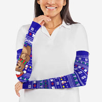 Bon Nadal Andorra Christmas Arm Sleeves Holiday Bear, Snowflakes, Paw Prints & Winter - Wonder Print Shop