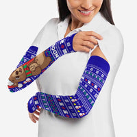 Bon Nadal Andorra Christmas Arm Sleeves Holiday Bear, Snowflakes, Paw Prints & Winter - Wonder Print Shop