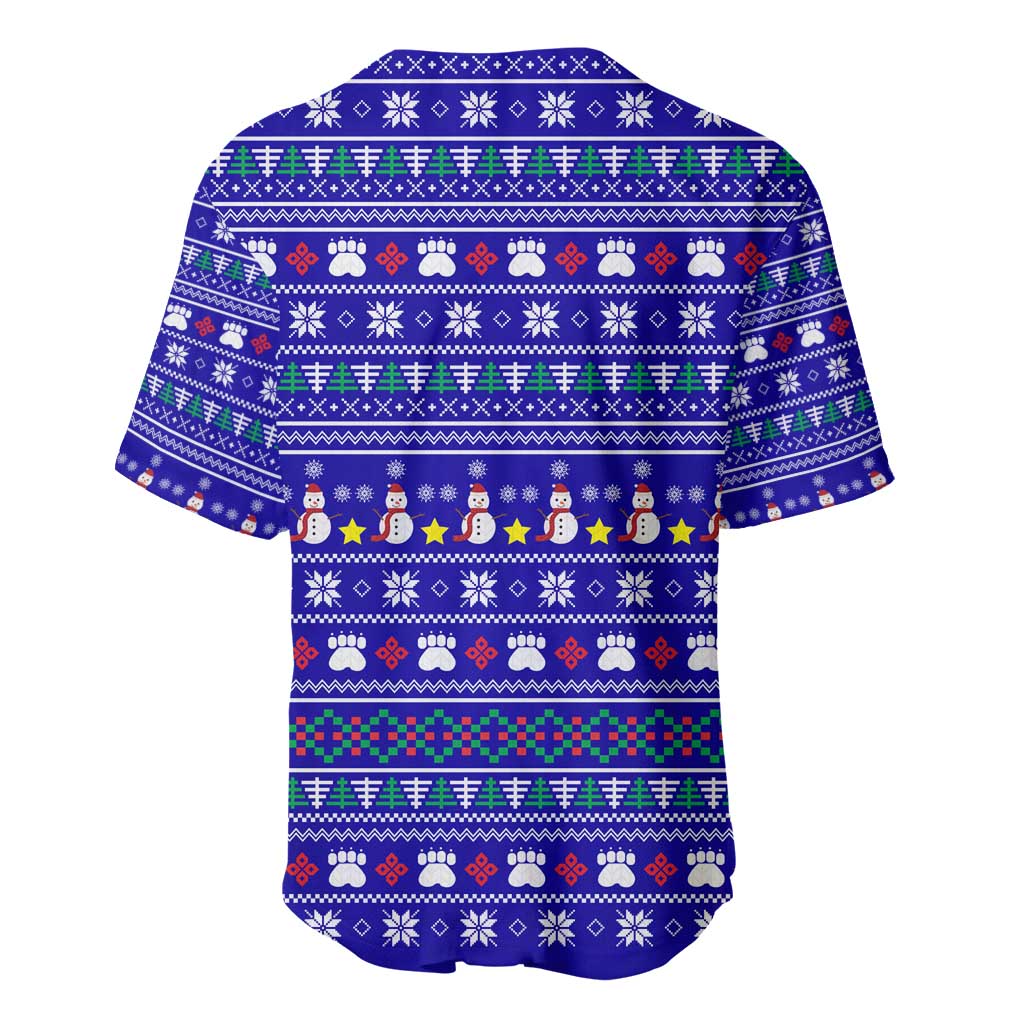 Bon Nadal Andorra Christmas Baseball Jersey Holiday Bear, Snowflakes, Paw Prints & Winter - Wonder Print Shop