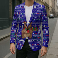 Bon Nadal Andorra Christmas Blazer Holiday Bear, Snowflakes, Paw Prints & Winter - Wonder Print Shop