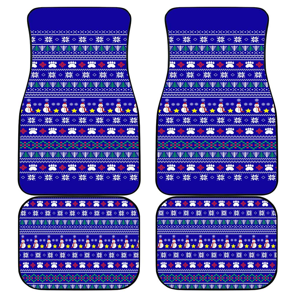 Bon Nadal Andorra Christmas Car Mats Holiday Bear, Snowflakes, Paw Prints & Winter - Wonder Print Shop