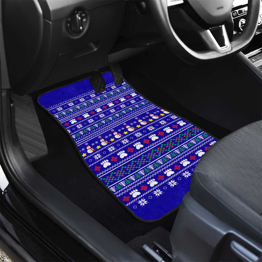 Bon Nadal Andorra Christmas Car Mats Holiday Bear, Snowflakes, Paw Prints & Winter - Wonder Print Shop