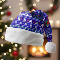 Bon Nadal Andorra Christmas Santa Hat Holiday Bear, Snowflakes, Paw Prints & Winter - Wonder Print Shop