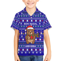 Bon Nadal Andorra Christmas Hawaiian Shirt Holiday Bear, Snowflakes, Paw Prints & Winter - Wonder Print Shop