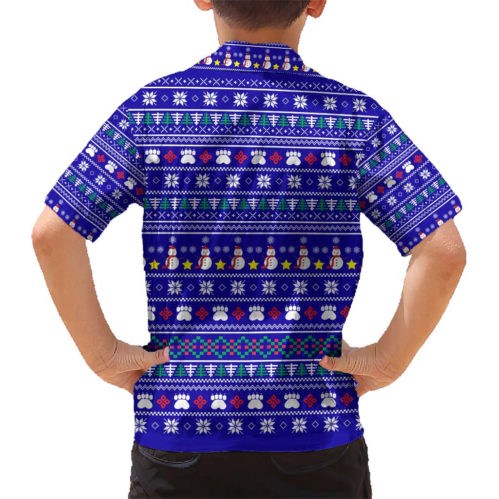 Bon Nadal Andorra Christmas Kid Hawaiian Shirt Holiday Bear, Snowflakes, Paw Prints & Winter - Wonder Print Shop