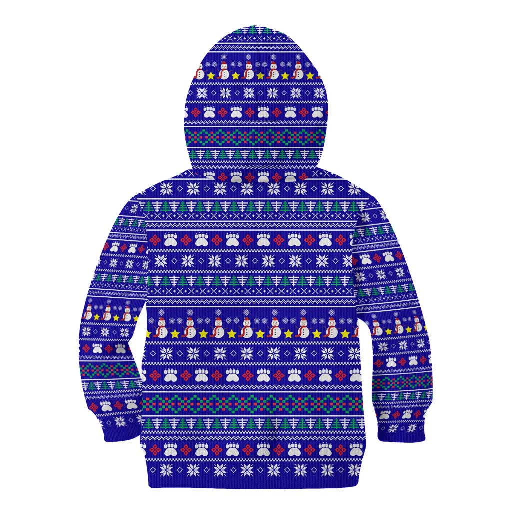 Bon Nadal Andorra Christmas Kid Hoodie Holiday Bear, Snowflakes, Paw Prints & Winter - Wonder Print Shop