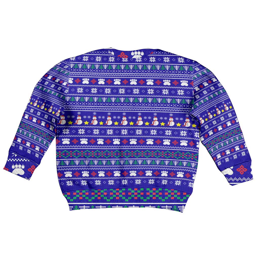 Bon Nadal Andorra Christmas Kid Ugly Christmas Sweater Holiday Bear, Snowflakes, Paw Prints & Winter - Wonder Print Shop