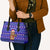 Bon Nadal Andorra Christmas Leather Bag Holiday Bear, Snowflakes, Paw Prints & Winter - Wonder Print Shop