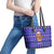 Bon Nadal Andorra Christmas Leather Tote Bag Holiday Bear, Snowflakes, Paw Prints & Winter - Wonder Print Shop