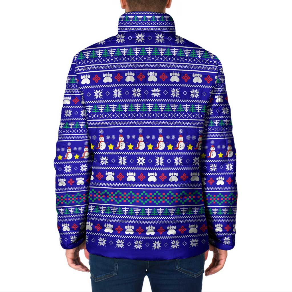 Bon Nadal Andorra Christmas Padded Jacket Holiday Bear, Snowflakes, Paw Prints & Winter - Wonder Print Shop