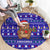 Bon Nadal Andorra Christmas Round Carpet Holiday Bear, Snowflakes, Paw Prints & Winter - Wonder Print Shop
