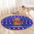 Bon Nadal Andorra Christmas Round Carpet Holiday Bear, Snowflakes, Paw Prints & Winter - Wonder Print Shop