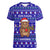 Bon Nadal Andorra Christmas Women V-Neck T-Shirt Holiday Bear, Snowflakes, Paw Prints & Winter - Wonder Print Shop