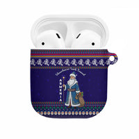 Armenia Christmas AirPods Case with Santa Claus Shnorhavor Surb Tsnund and Gift Bag Pattern - Wonder Print Shop