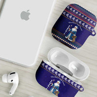 Armenia Christmas AirPods Case with Santa Claus Shnorhavor Surb Tsnund and Gift Bag Pattern - Wonder Print Shop