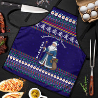 Armenia Christmas Apron with Santa Claus Shnorhavor Surb Tsnund and Gift Bag Pattern - Wonder Print Shop