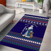 Armenia Christmas Area Rug with Santa Claus Shnorhavor Surb Tsnund and Gift Bag Pattern - Wonder Print Shop
