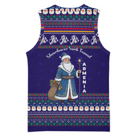 Armenia Christmas Basketball Jersey with Santa Claus Shnorhavor Surb Tsnund and Gift Bag Pattern - Wonder Print Shop