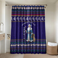 Armenia Christmas Bathroom Set with Santa Claus Shnorhavor Surb Tsnund and Gift Bag Pattern - Wonder Print Shop