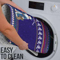 Armenia Christmas Bathroom Set with Santa Claus Shnorhavor Surb Tsnund and Gift Bag Pattern - Wonder Print Shop