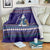 Armenia Christmas Blanket with Santa Claus Shnorhavor Surb Tsnund and Gift Bag Pattern - Wonder Print Shop