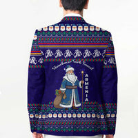 Armenia Christmas Blazer with Santa Claus Shnorhavor Surb Tsnund and Gift Bag Pattern - Wonder Print Shop