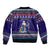 Armenia Christmas Bomber Jacket with Santa Claus Shnorhavor Surb Tsnund and Gift Bag Pattern - Wonder Print Shop