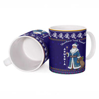 Armenia Christmas Ceramic Mug with Santa Claus Shnorhavor Surb Tsnund and Gift Bag Pattern - Wonder Print Shop