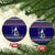 Armenia Christmas Ceramic Ornament with Santa Claus Shnorhavor Surb Tsnund and Gift Bag Pattern - Wonder Print Shop