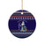 Armenia Christmas Ceramic Ornament with Santa Claus Shnorhavor Surb Tsnund and Gift Bag Pattern - Wonder Print Shop